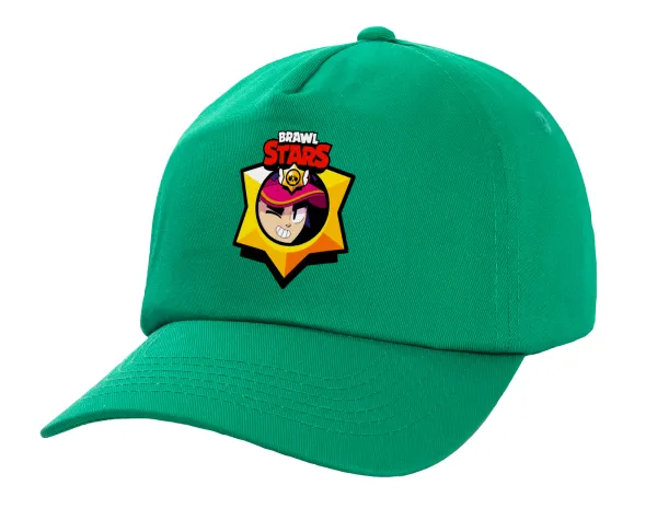 Brawl Stars Fang — Children's Baseball Cap, 100% Cotton Twill, Green (COTTON, CHILDREN'S, UNISEX, ONE SIZE)