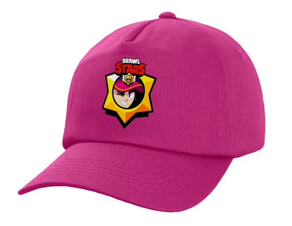 Brawl Stars Fang — Children's Baseball Cap, 100% Cotton Twill, Fuchsia (COTTON, CHILDREN'S, UNISEX, ONE SIZE)