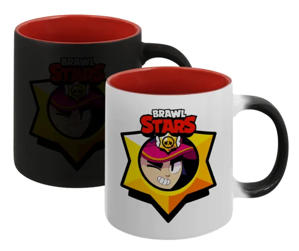 Brawl Stars Fang — Magic mug with red interior, ceramic, 330ml, changes colour with hot drinks