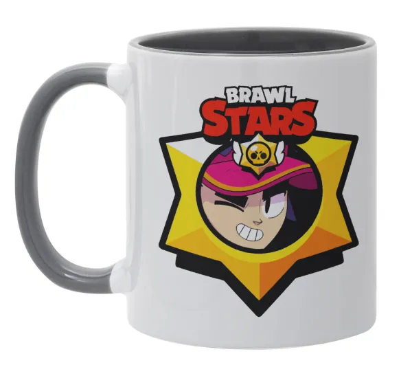 Brawl Stars Fang — Κούπα χρωματιστή γκρι, κεραμική, 330ml