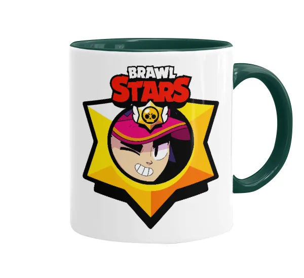 Brawl Stars Fang — Κούπα χρωματιστή πράσινη, κεραμική, 330ml