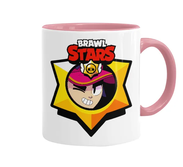 Brawl Stars Fang — Mug colored pink, ceramic, 330ml