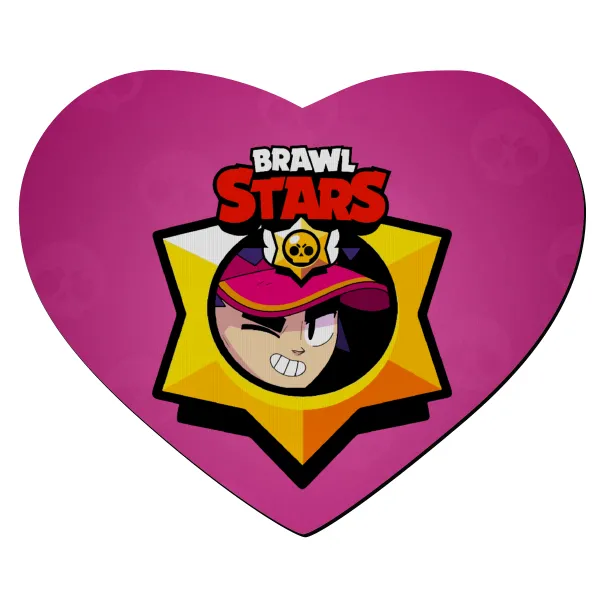 Brawl Stars Fang — Mousepad heart 23x20cm