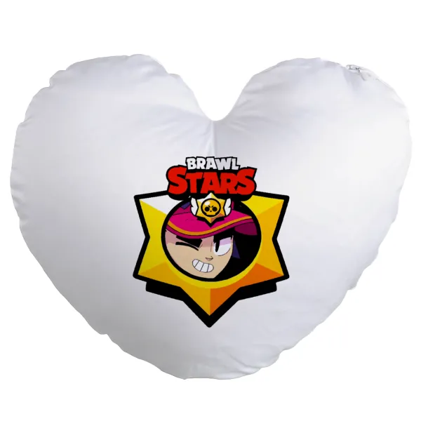 Brawl Stars Fang — Heart sofa cushion, 40x40cm, filling included