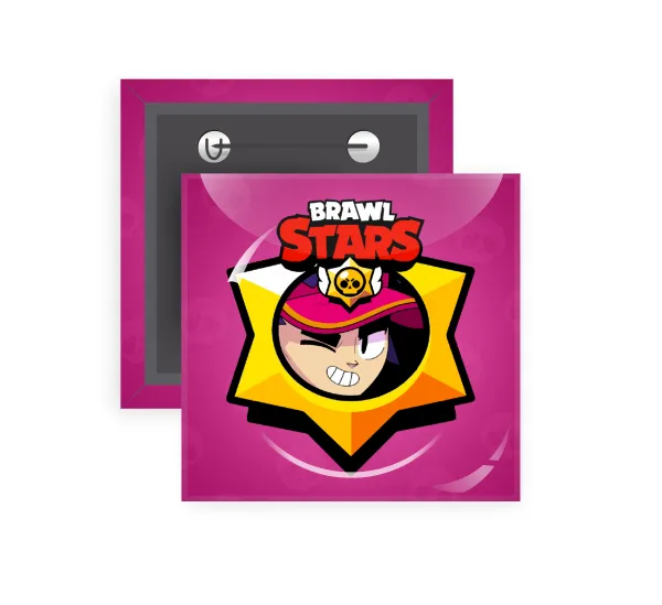 Brawl Stars Fang — Square pin badge, 5x5cm