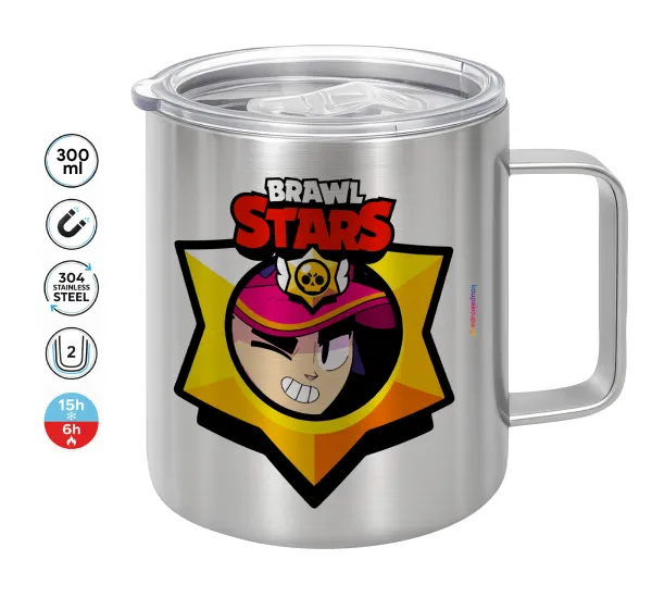 Brawl Stars Fang — Double-walled stainless steel mug 300ml with temperature-retaining lid