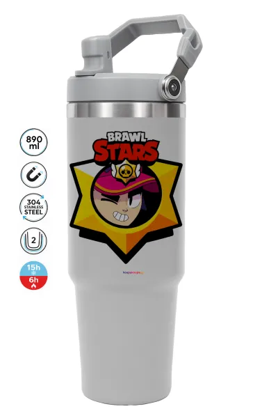 Brawl Stars Fang — GREY Travel Tumbler with Handle 890ml