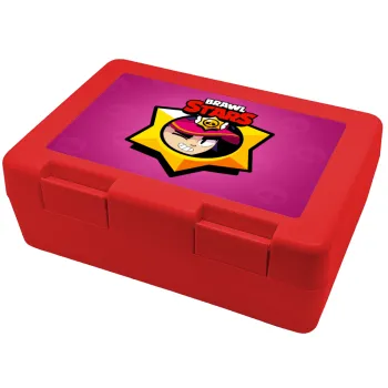 Brawl Stars Fang, Παιδικό δοχείο κολατσιού ΚΟΚΚΙΝΟ 185x128x65mm (BPA free πλαστικό)