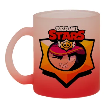 Brawl Stars Fang, Κούπα γυάλινη δίχρωμη με βάση το κόκκινο ματ, 330ml