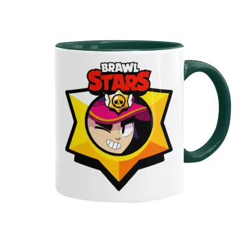 Brawl Stars Fang, Mug colored green, ceramic, 330ml