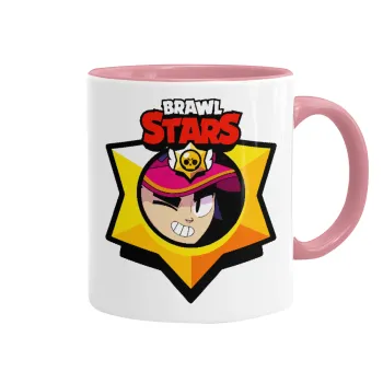 Brawl Stars Fang, Mug colored pink, ceramic, 330ml