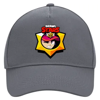 Brawl Stars Fang, Καπέλο Ενηλίκων Ultimate Γκρι, (100% ΒΑΜΒΑΚΕΡΟ DRILL, ΕΝΗΛΙΚΩΝ, UNISEX, ONE SIZE)