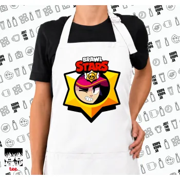 Brawl Stars Fang, Ποδιά μακριά Σεφ ολόσωμη με τσέπες white (ΕΝΗΛΙΚΩΝ)