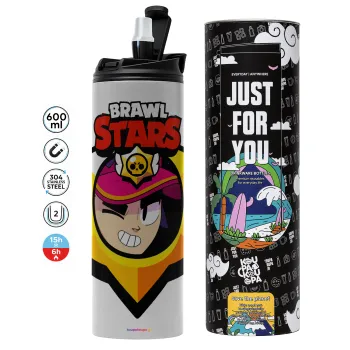 Brawl Stars Fang, Tumbler stainless steel GREY 600ml