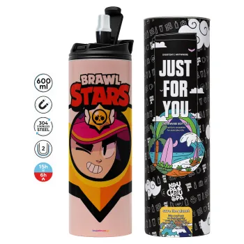 Brawl Stars Fang, Tumbler stainless steel PINK 600ml