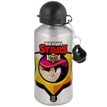 Brawl Stars Fang, Μεταλλικό παγούρι νερού, Ασημένιο, αλουμινίου 500ml