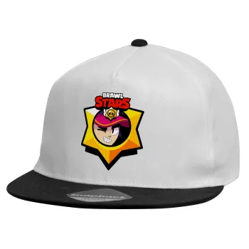 Brawl Stars Fang, Καπέλο παιδικό Flat Snapback, Λευκό (100% ΒΑΜΒΑΚΕΡΟ, ΠΑΙΔΙΚΟ, UNISEX, ONE SIZE)