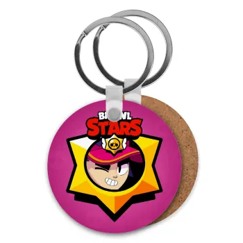 Brawl Stars Fang, Μπρελόκ Ξύλινο στρογγυλό MDF Φ5cm