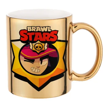 Brawl Stars Fang, Mug ceramic, gold mirror, 330ml