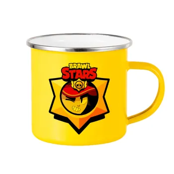 Brawl Stars Fang, Κούπα Μεταλλική εμαγιέ Κίτρινη 360ml