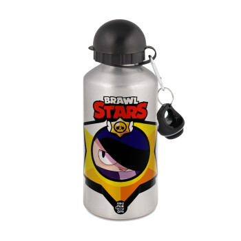Brawl Stars Edgar, Metallic water jug, Silver, aluminum 500ml