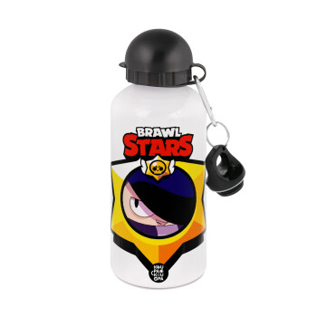 Brawl Stars Edgar, Metal water bottle, White, aluminum 500ml