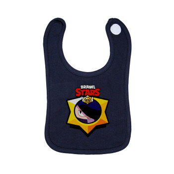 Brawl Stars Edgar, Σαλιάρα με Σκρατς 100% Organic Cotton Μπλε (0-18 months)