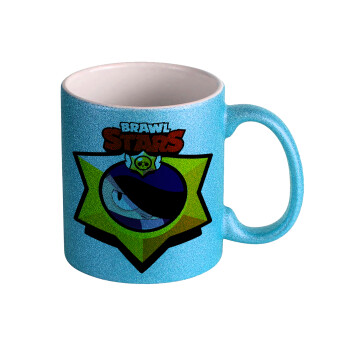 Brawl Stars Edgar, Κούπα Σιέλ Glitter που γυαλίζει, κεραμική, 330ml