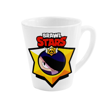 Brawl Stars Edgar, Κούπα κωνική Latte Λευκή, κεραμική, 300ml