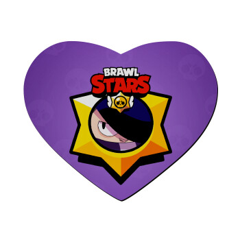 Brawl Stars Edgar, Mousepad heart 23x20cm