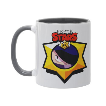Brawl Stars Edgar, Mug colored grey, ceramic, 330ml