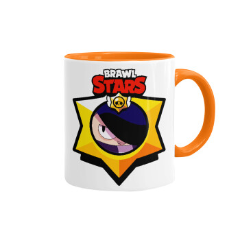 Brawl Stars Edgar, Mug colored orange, ceramic, 330ml