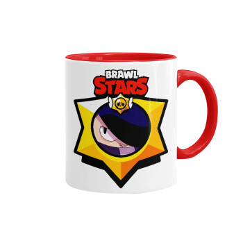 Brawl Stars Edgar, Κούπα χρωματιστή κόκκινη, κεραμική, 330ml