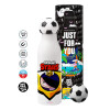 Soccer Metal mug thermos, double wall, 550ml