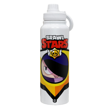 Brawl Stars Edgar, 1L Stainless Steel Thermal Bottle with Phone Holder & Double Wall Insulation