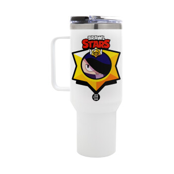 Brawl Stars Edgar, Mega Stainless steel Tumbler with lid, double wall 1,2L