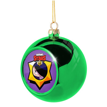Brawl Stars Edgar, Green Christmas tree ornament ball 8cm