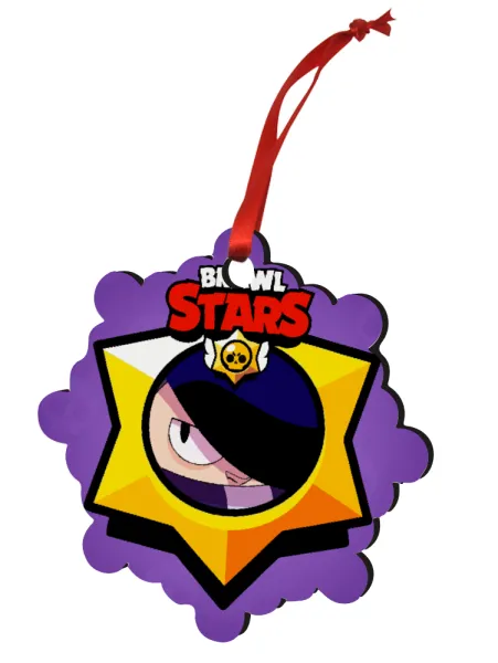 Brawl Stars Edgar — Christmas ornament snowflake wooden 7.5cm