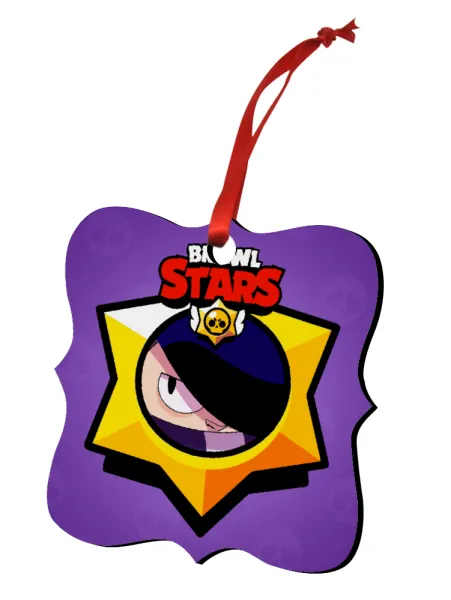 Brawl Stars Edgar — Christmas ornament polygon wooden 7.5cm