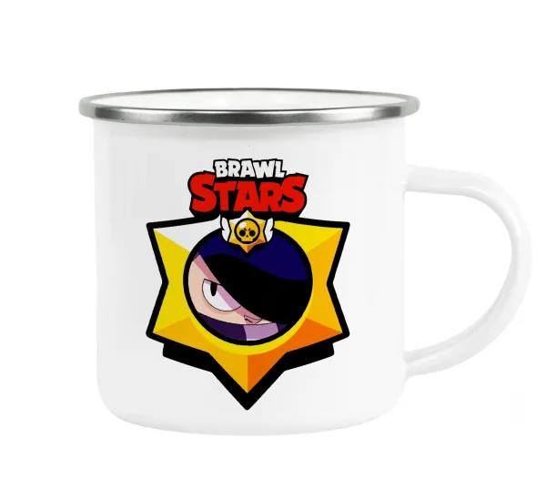 Brawl Stars Edgar — Κούπα Μεταλλική εμαγιέ λευκη 360ml