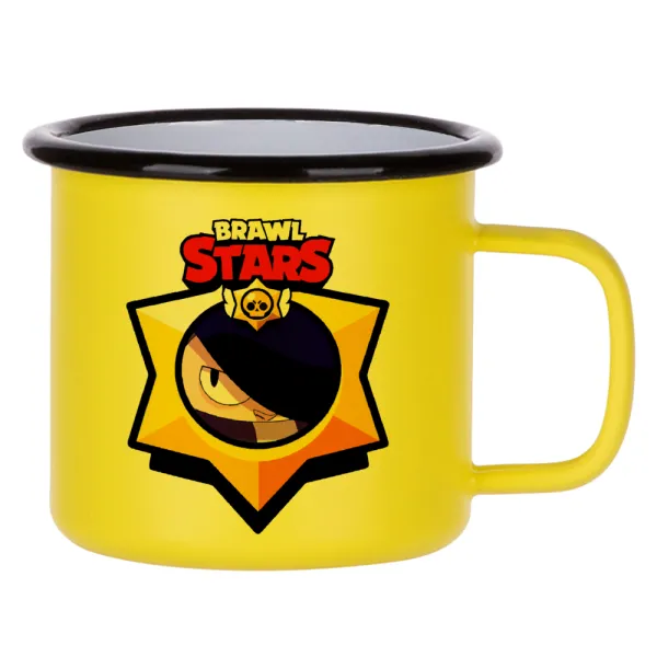 Brawl Stars Edgar — Metallic enamel MATT Yellow cup 360ml