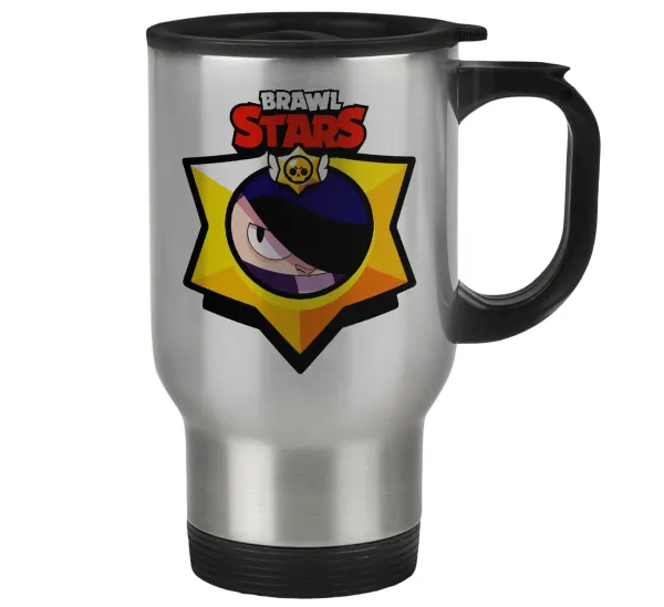 Brawl Stars Edgar — Stainless steel travel mug with lid, double wall 450ml