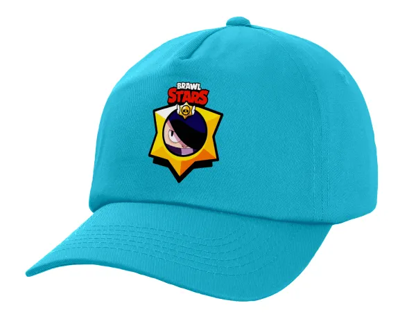 Brawl Stars Edgar — Adult Baseball Cap, 100% Cotton, Blue (COTTON, ADULT, UNISEX, ONE SIZE)