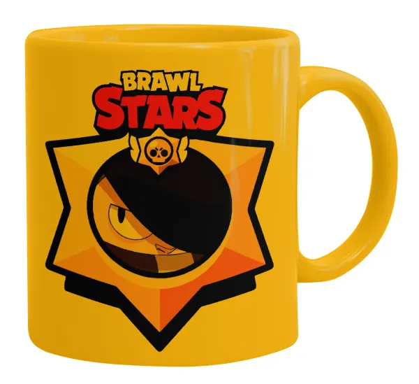 Brawl Stars Edgar — Ceramic coffee mug yellow, 330ml