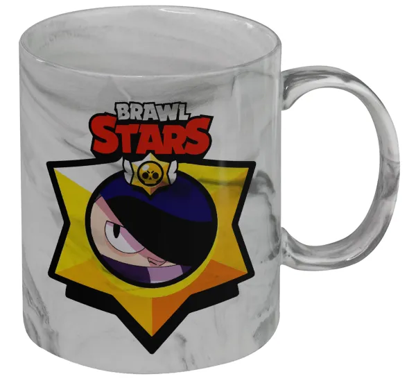 Brawl Stars Edgar — Mug ceramic marble style, 330ml