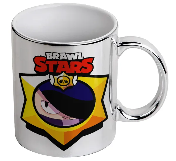 Brawl Stars Edgar — Κούπα κεραμική, ασημένια καθρέπτης, 330ml