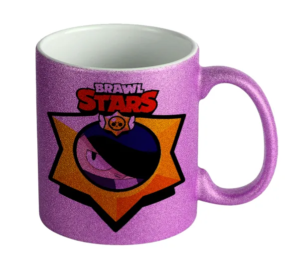 Brawl Stars Edgar — Κούπα Μωβ Glitter που γυαλίζει, κεραμική, 330ml