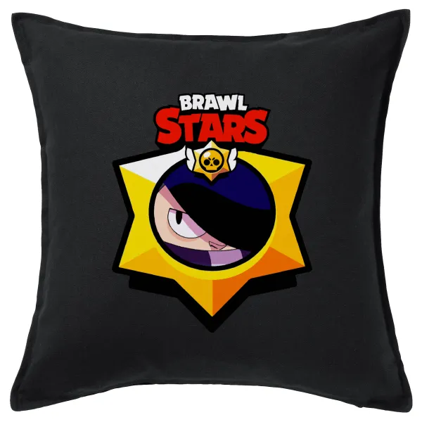 Brawl Stars Edgar — Μαξιλάρι καναπέ Μαύρο 100% βαμβάκι, περιέχεται το γέμισμα (50x50cm)