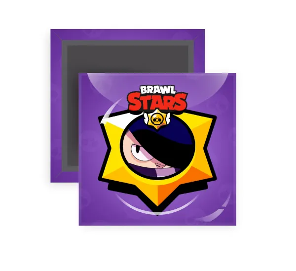Brawl Stars Edgar — Square fridge magnet, 5x5cm