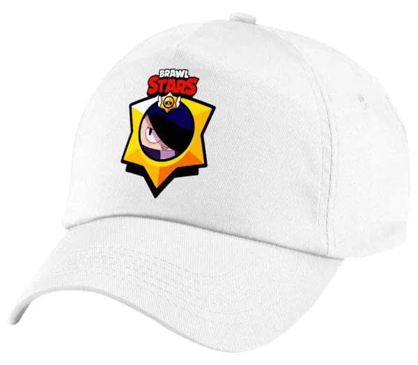 Brawl Stars Edgar — Πεντάφυλλο καπέλο Λευκό, 100% Βαμβακερό (Twill), με ρύθμιση, unisex